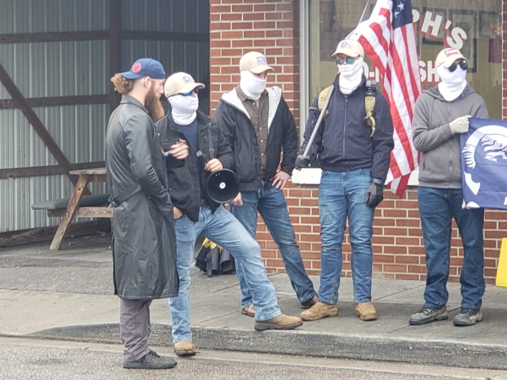 Nazi Sean Kauffmann conspires with Patriot Front Cookeville, TN 1/22/23