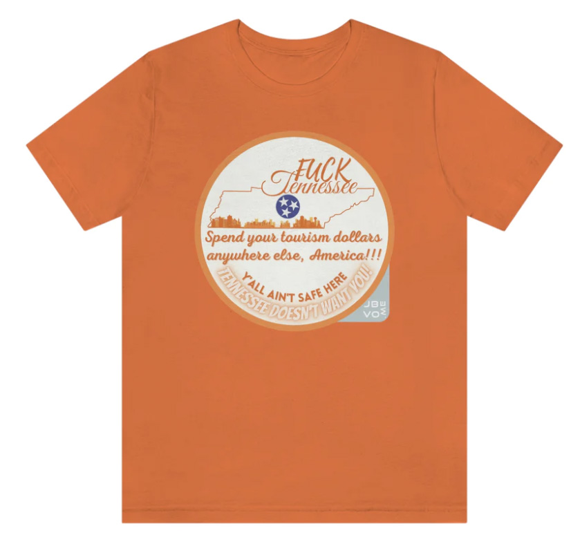 Josh Brandon Media exclusive F*** TENNESSEE Trigger Tee FRONT
